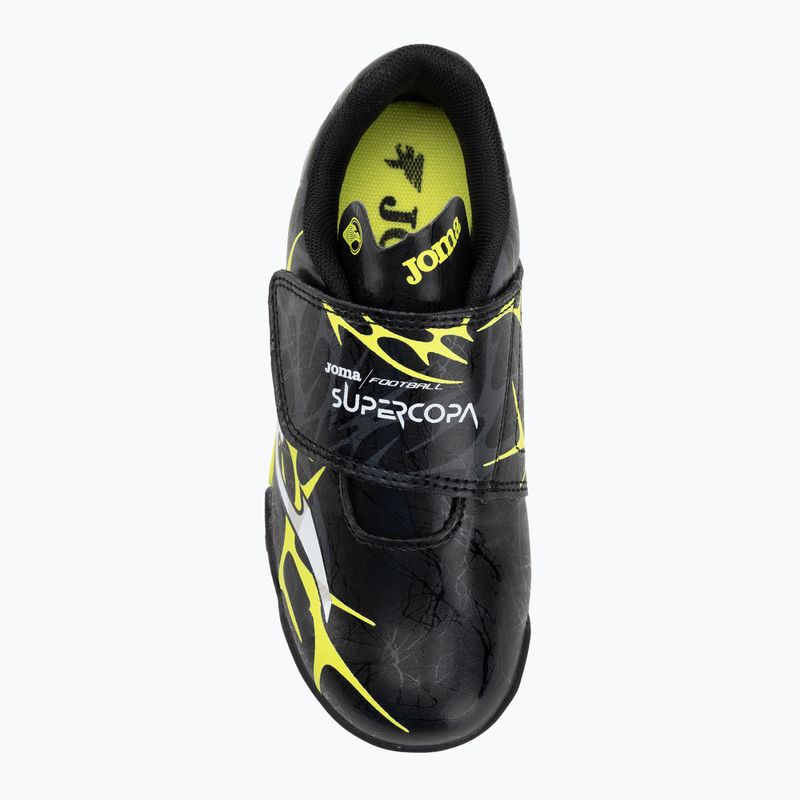 Scarpe da calcio Joma Super Copa Jr TF per bambini nero / giallo fluor 5