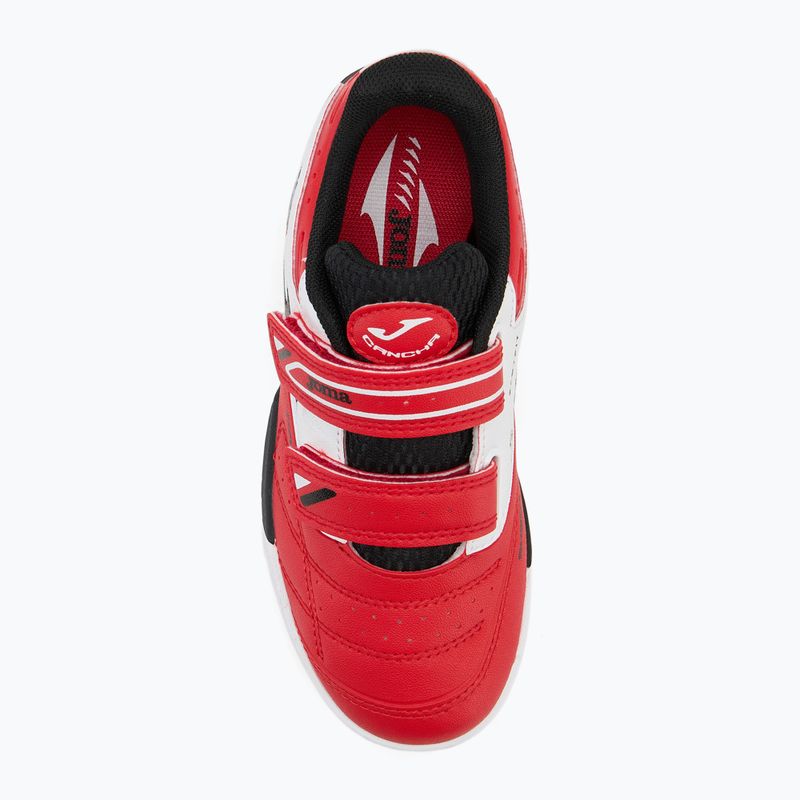 Scarpe da calcio per bambini Joma Cancha Jr IN rosso/bianco 5