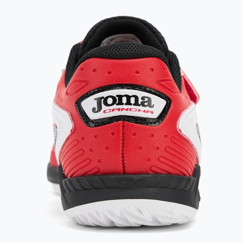 Scarpe da calcio per bambini Joma Cancha Jr IN rosso/bianco 6