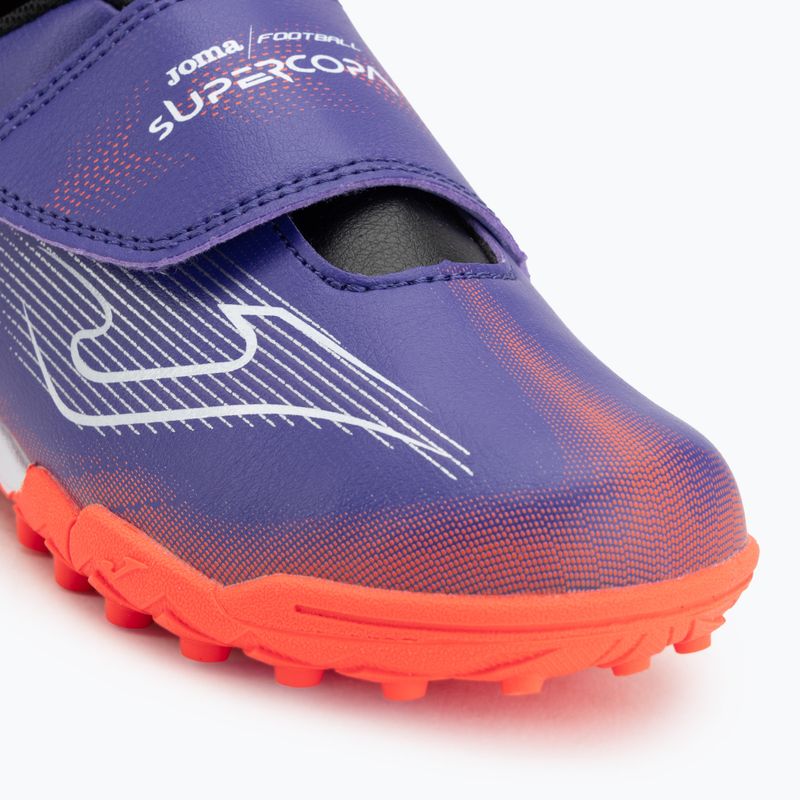 Scarpe da calcio per bambini Joma Supercopa Jr TF purple 7
