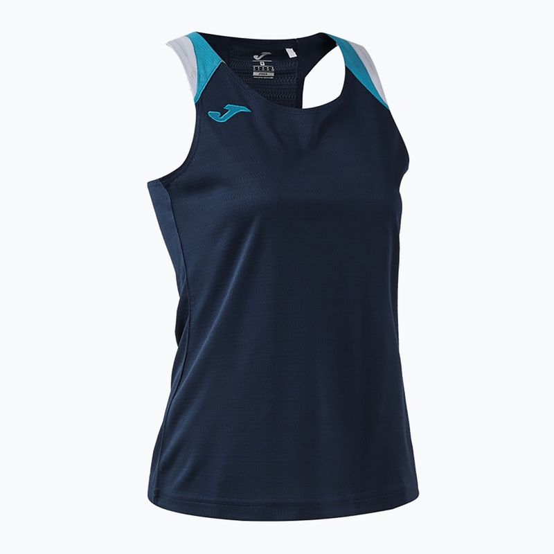 Maglietta da tennis da donna Joma Terra Tank Top dark navy/turquoise fluor 3