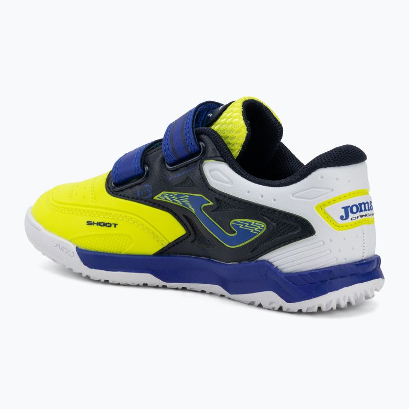 Scarpe da calcio per bambini Joma Cancha Jr IN fluor yellow 3