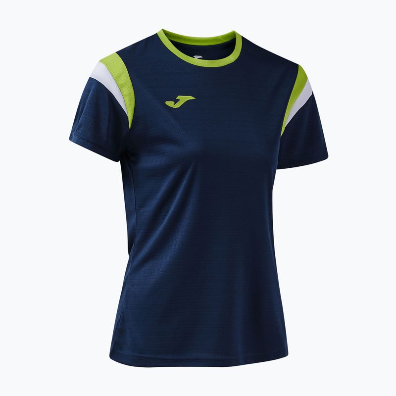 Maglietta da tennis da donna Joma Terra dark navy/lime 3