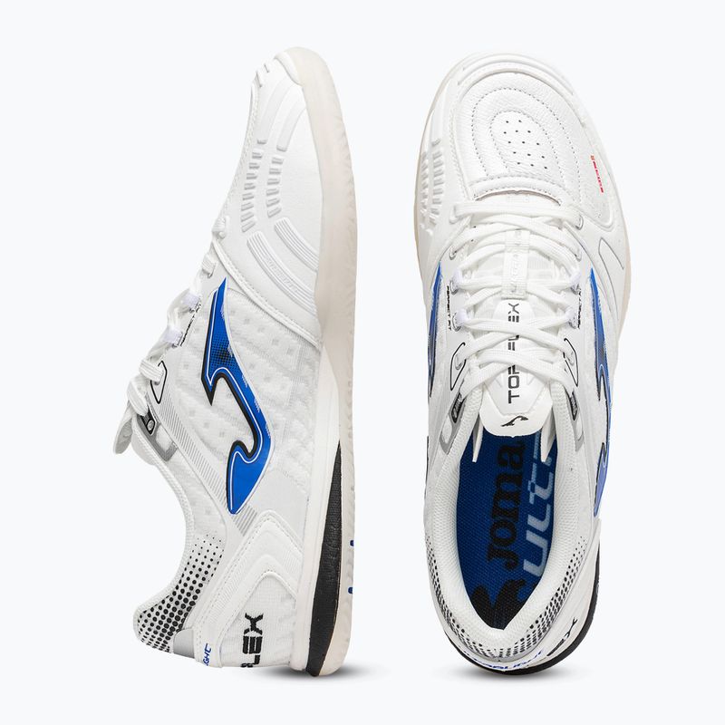Scarpe da calcio uomo Joma Top Flex Ultralight Indoor white/royal blue 4