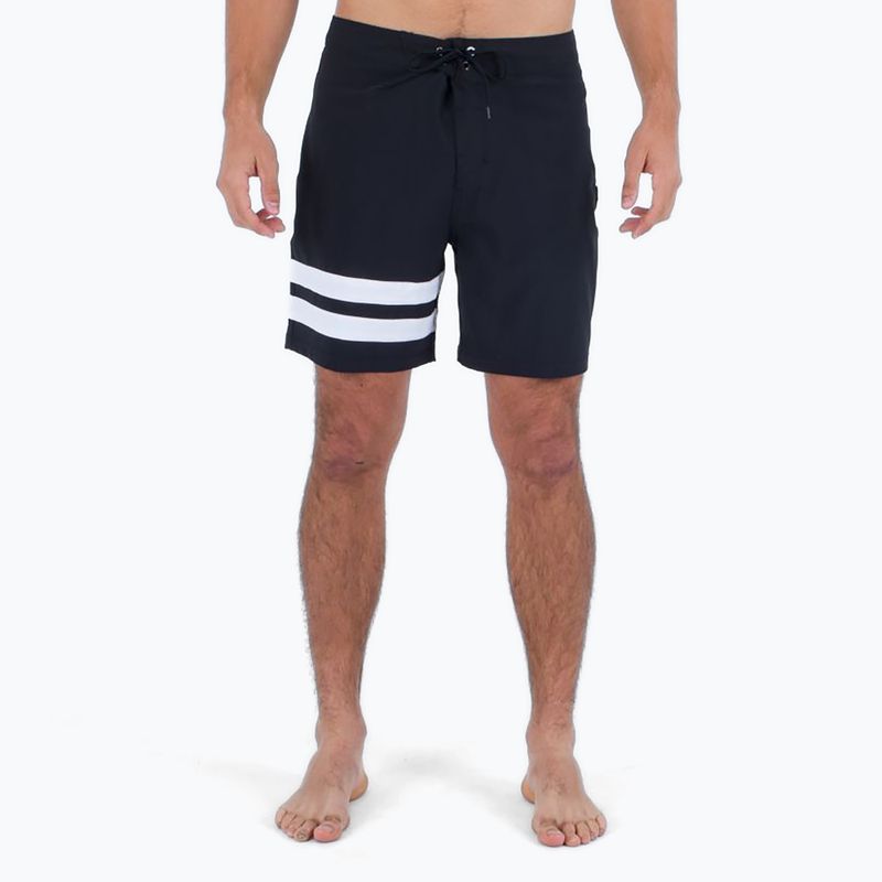 Pantaloncini da bagno Hurley Block Party 18" neri da uomo