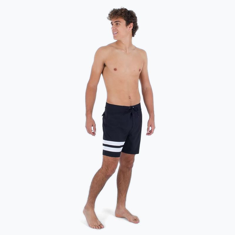 Pantaloncini da bagno Hurley Block Party 18" neri da uomo 2
