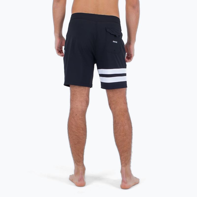 Pantaloncini da bagno Hurley Block Party 18" neri da uomo 3