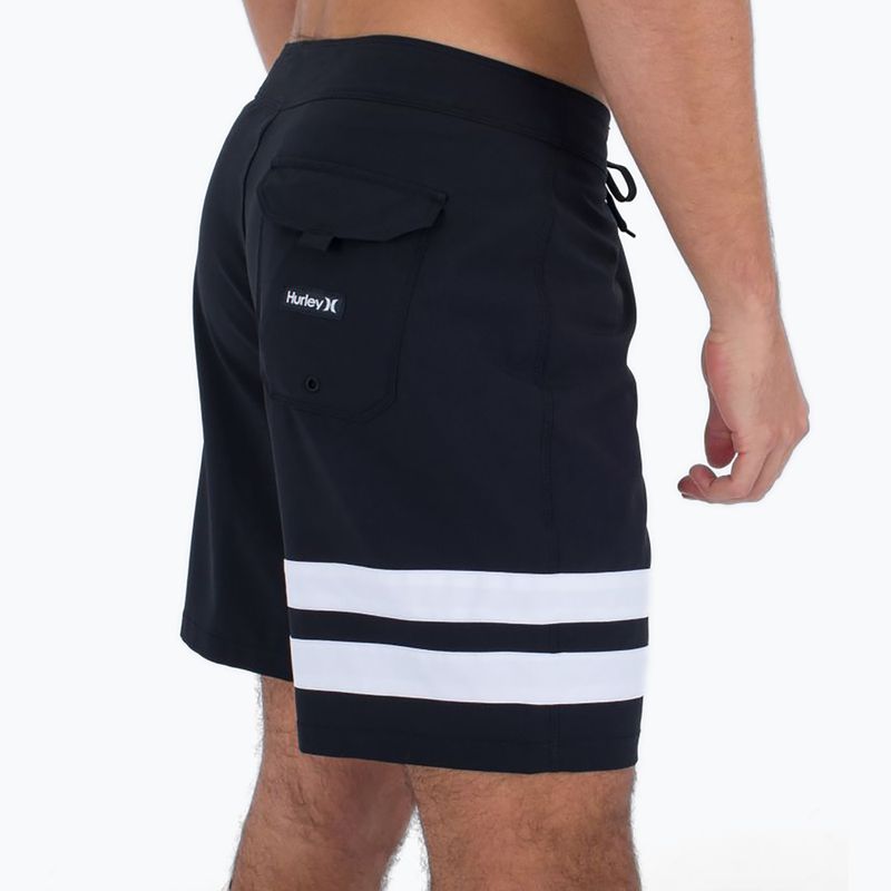 Pantaloncini da bagno Hurley Block Party 18" neri da uomo 6