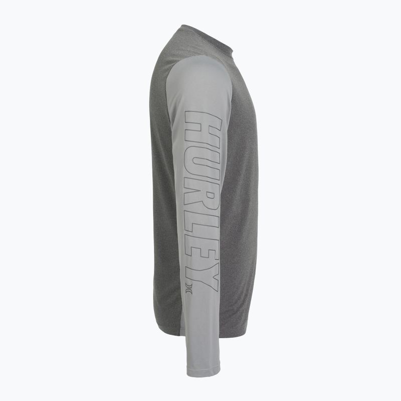 Hurley uomo H2O-Dri Easton ion grigio erica a maniche lunghe 3