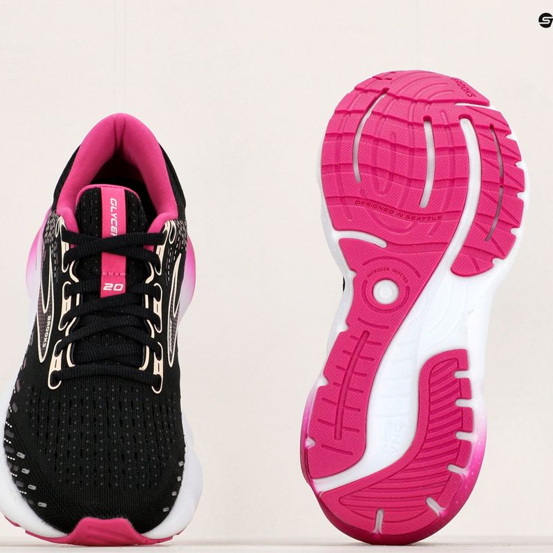 Scarpe da corsa da donna Brooks Glycerin 20 nero/fucsia/lino 13