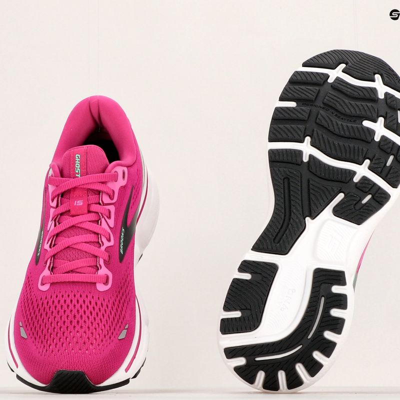 Brooks Ghost 15 scarpe da corsa da donna rosa/fucsia festival/nero 19