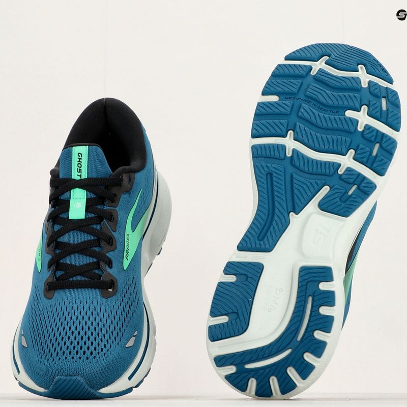 Brooks Ghost 15 scarpe da corsa da uomo blu marocchino/nero/bocciolo di primavera 21