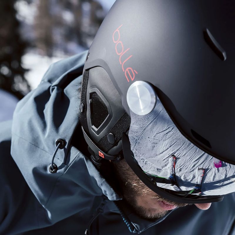 Casco da sci Bollé Might Visor titanio rosso opaco/marrone pistola 8