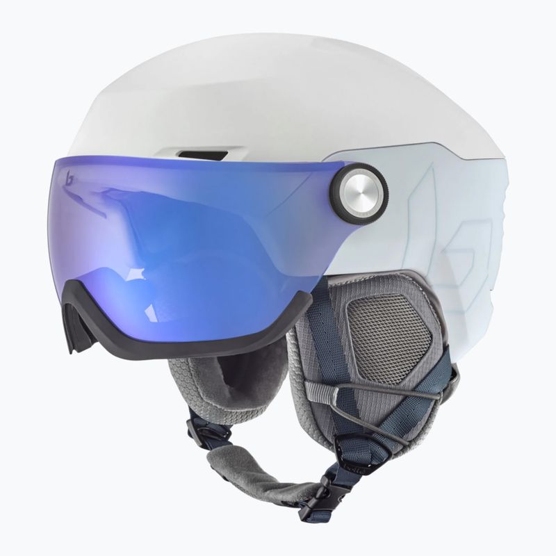 Casco da sci Bollé V-Ryft Pure pearl opaco/blu fotocromatico