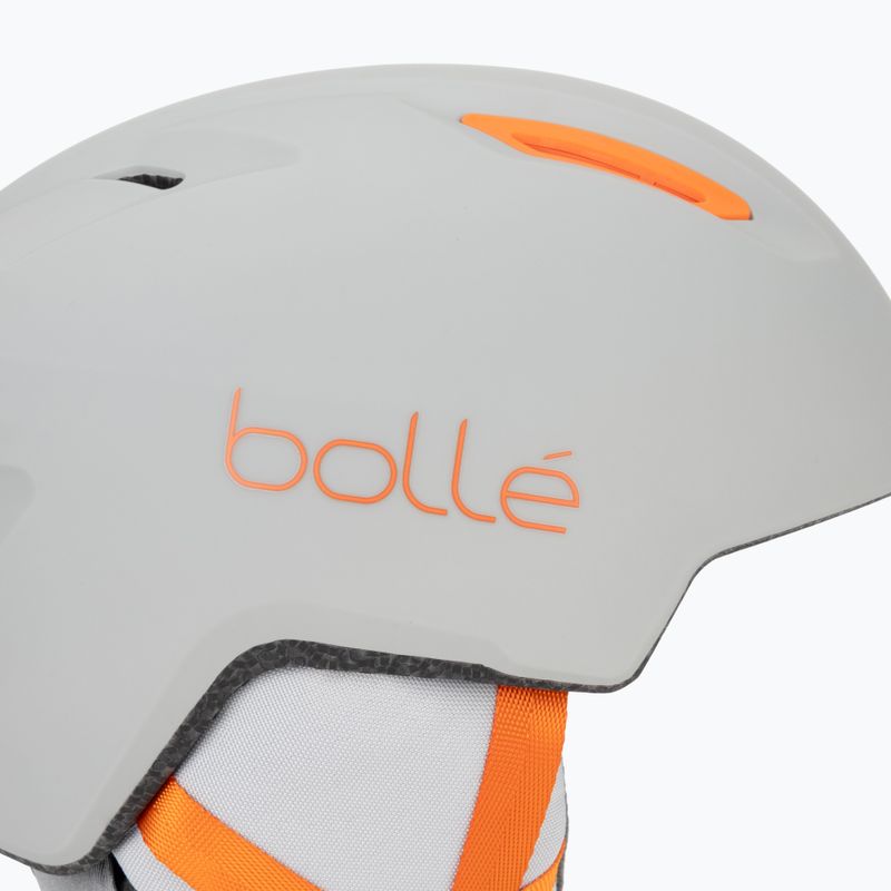 Casco da sci per bambini Bollé Atmos Youth grigio/arancio opaco 8