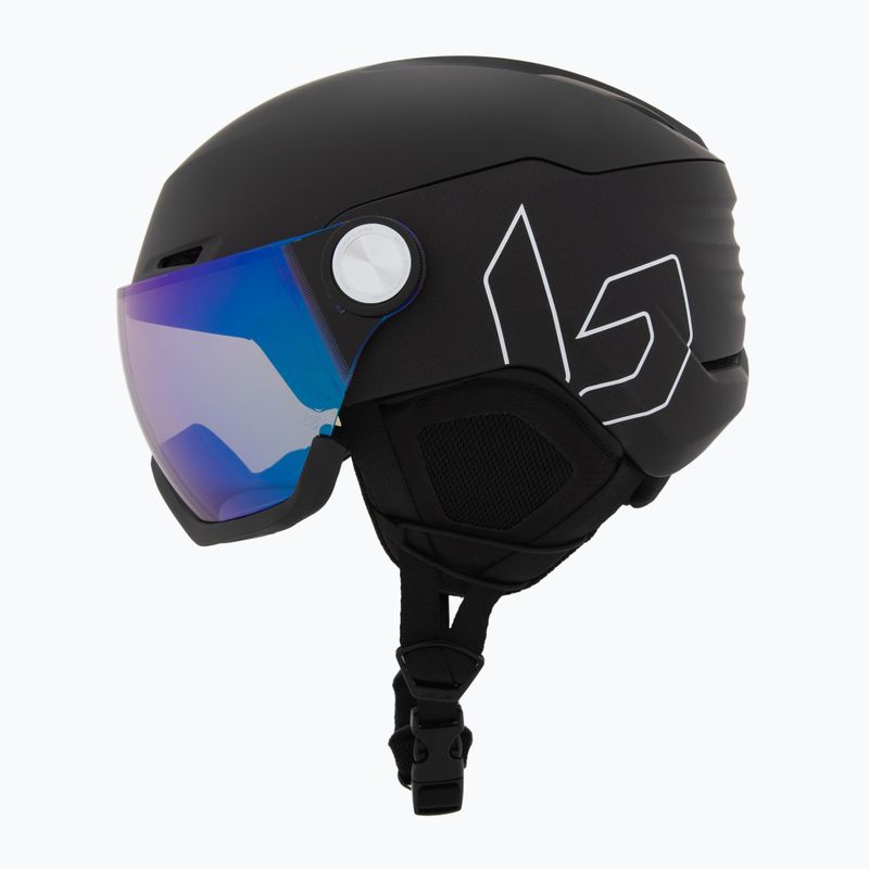 Casco da sci Bollé V-Ryft Nero puro carbone opaco/blu fotocromatico 3