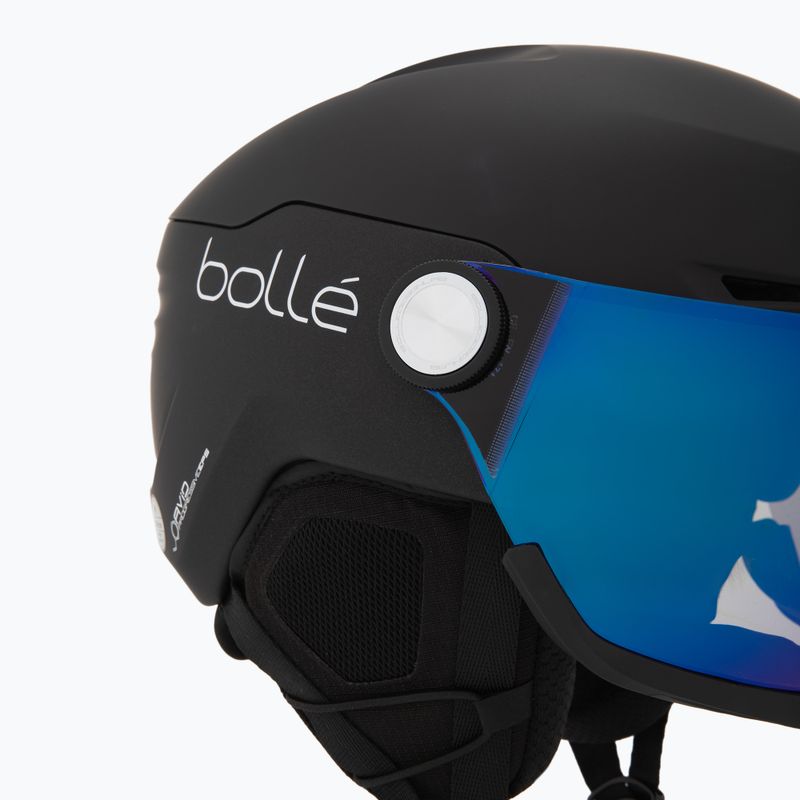 Casco da sci Bollé V-Ryft Nero puro carbone opaco/blu fotocromatico 8