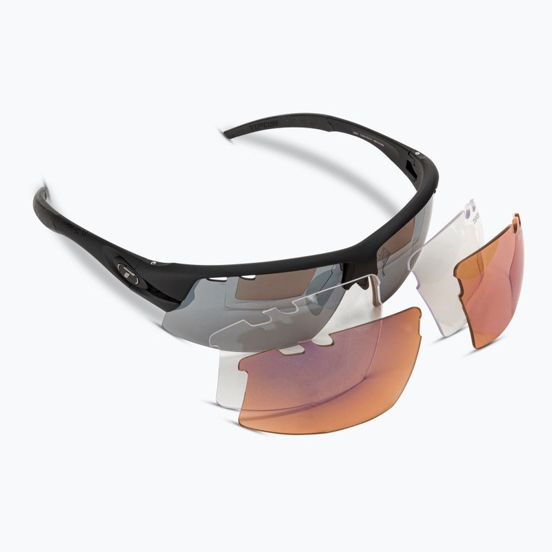 Occhiali da sole Tifosi Crit Fototec nero opaco/fumo/ac rosso/chiaro
