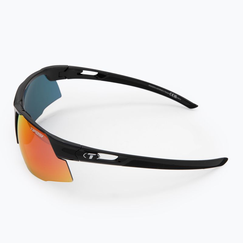 Occhiali da sole Tifosi Centus nero lucido/rosso fumo 4