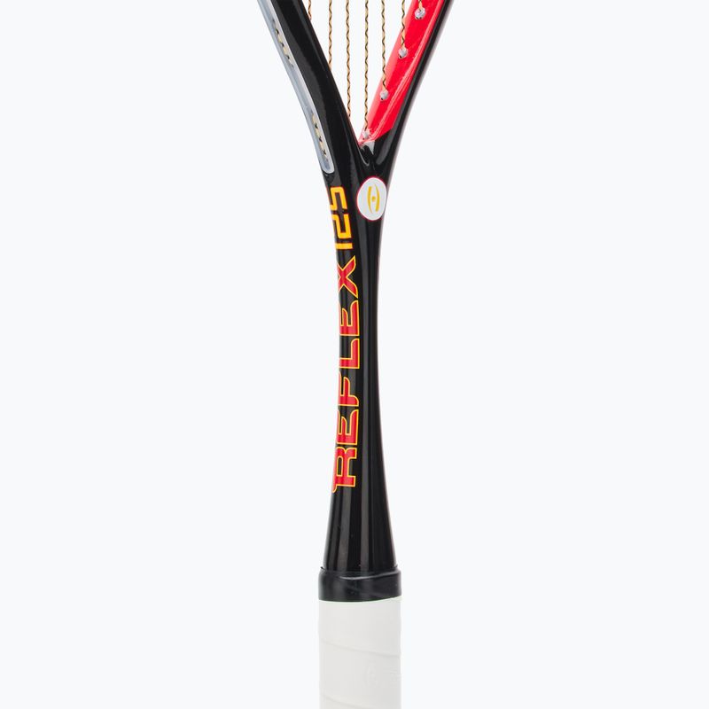 Racchetta da squash Harrow Reflex 125 Tarek Momen Signature nero/rosso/giallo 4