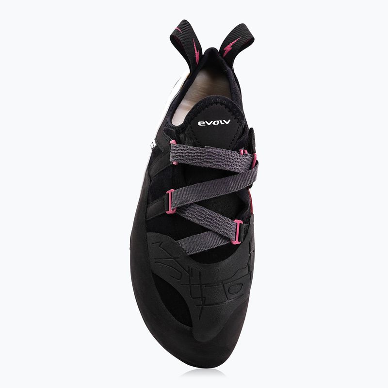 Scarpa da arrampicata Evolv Shaman Pro LV nero/rosso barbabietola 3