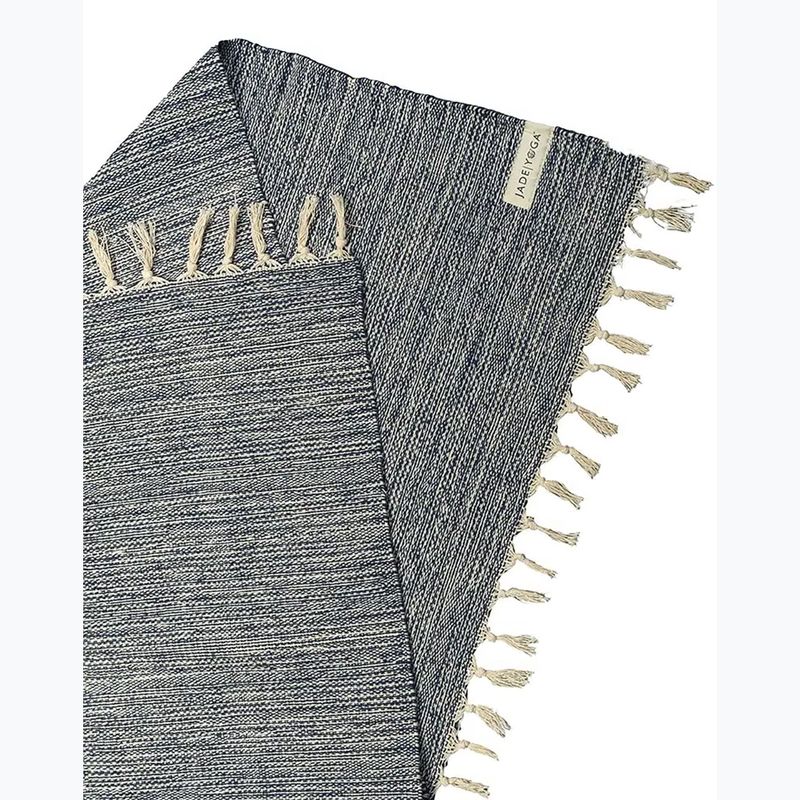 Coperta da yoga JadeYoga Recycled Cotton Hand Loomed Yoga midnight blue 2
