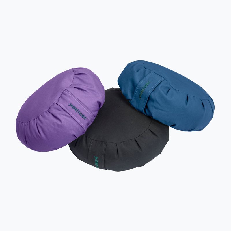 Cuscino per la meditazione JadeYoga Organic Cotton Round Zafu Meditation Cushion black 2