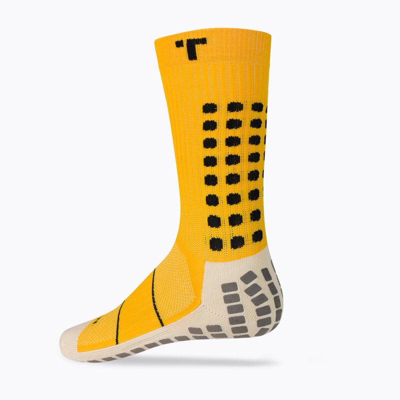 TRUsox Calzettoni da calcio sottili a metà polpaccio giallo 2