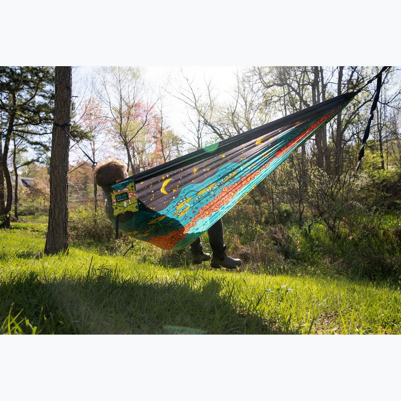 Amaca da trekking ENO DoubleNest Print da giorno a notte 7