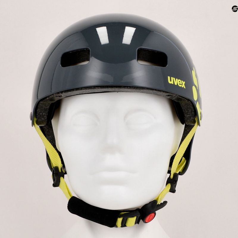 Casco da bici per bambini UVEX Kid 3 dirtbike grigio/lime 14