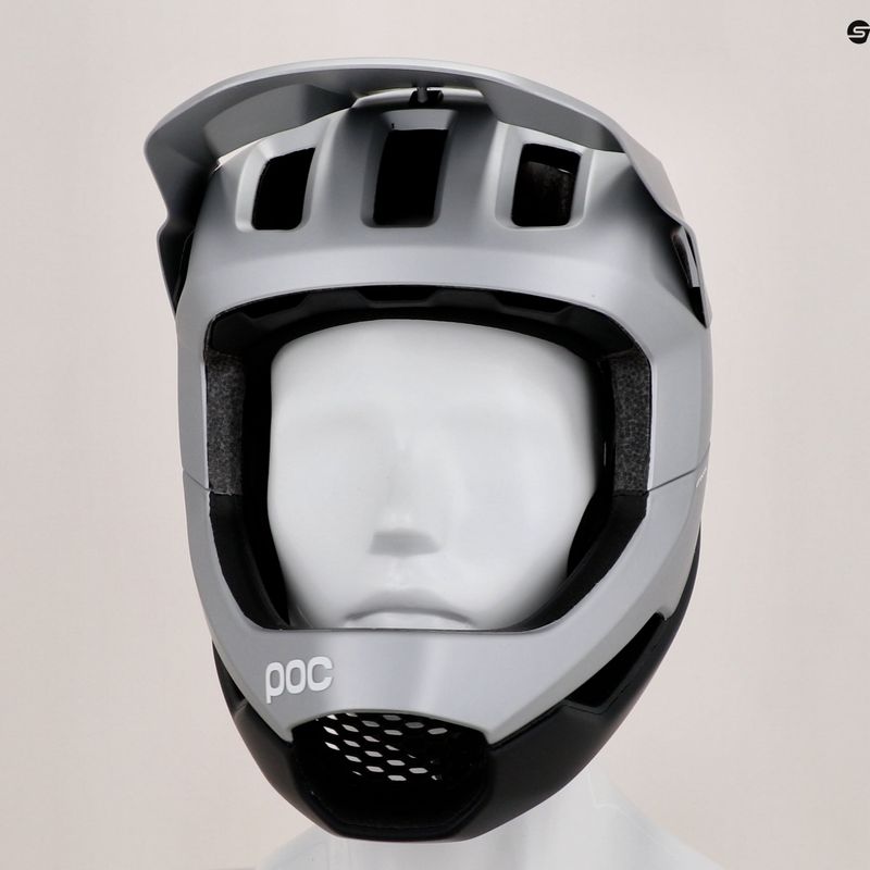 POC Otocon Race MIPS casco da bicicletta argento argentite/nero uranio opaco 9