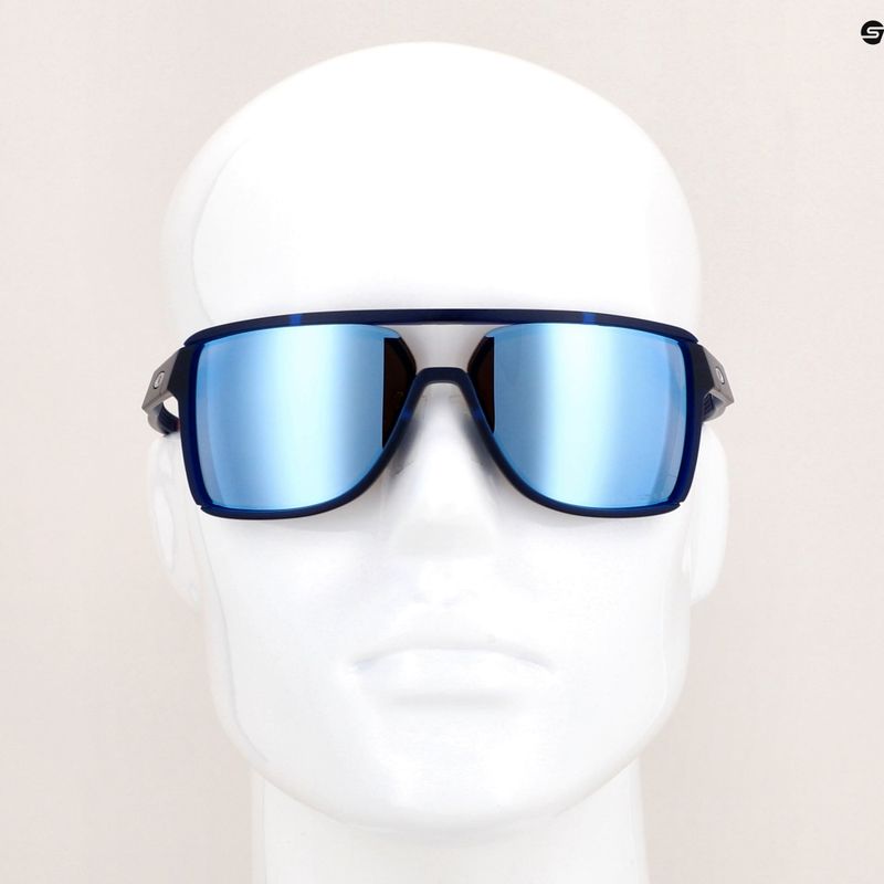 Occhiali da sole Oakley Castel matte trans blue/prizm deep water polarizzati 14
