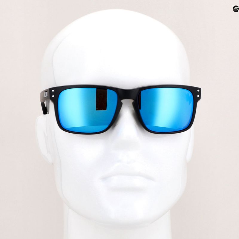 Occhiali da sole Oakley Holbrook nero opaco/zaffiro polarizzato 14