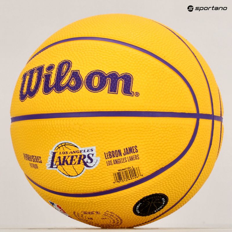 Pallacanestro Wilson NBA Player Icon Mini Lebron giallo taglia 3 bambini 8