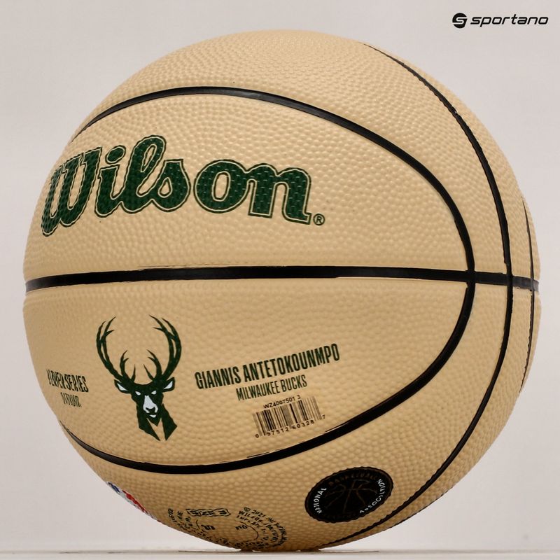 Wilson NBA Player Icon Mini Giannis verde/beige taglia 3 basket bambino 8