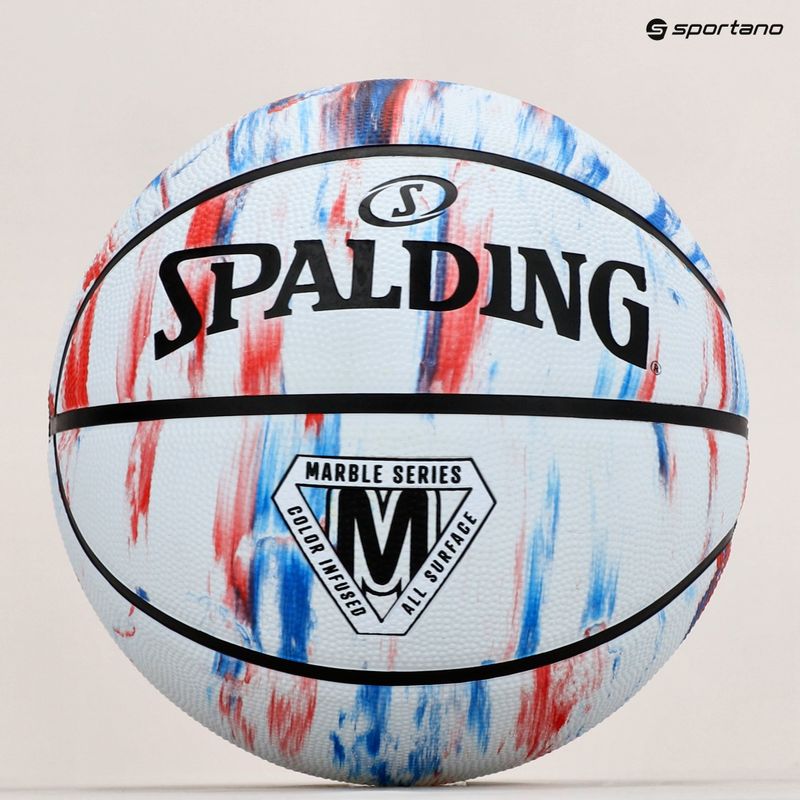 Spalding Marble basket rosso / bianco / blu dimensioni 7 5