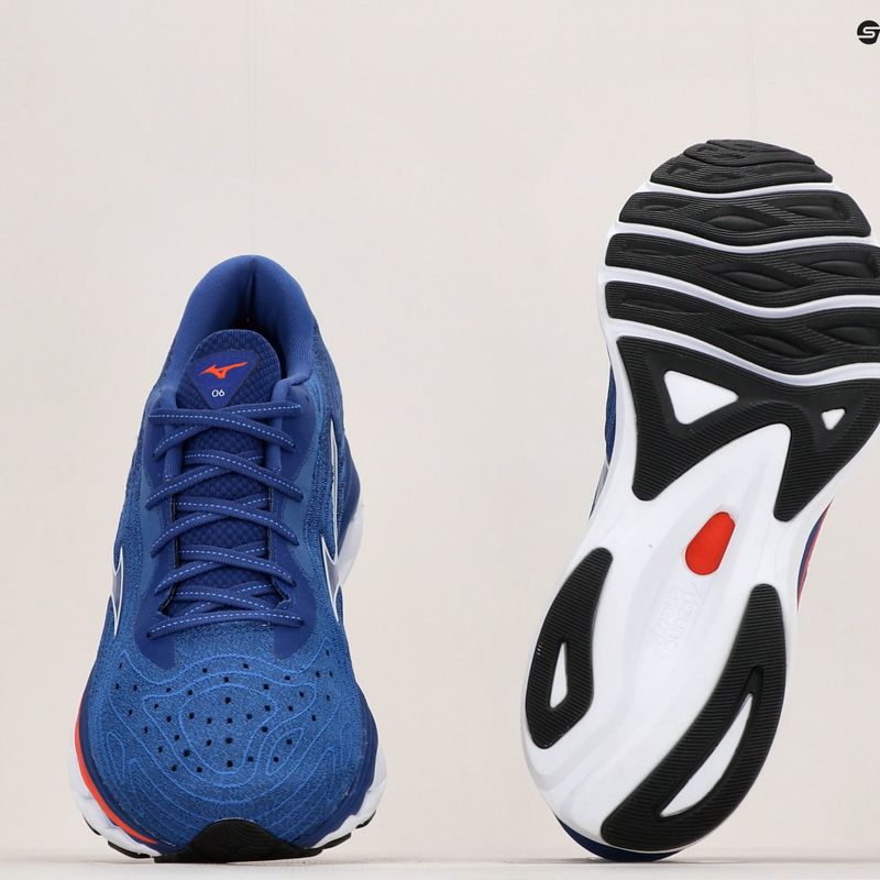 Scarpe da corsa da uomo Mizuno Wave Sky 6 mare turchese/bianco/pomodoro ciliegia 13