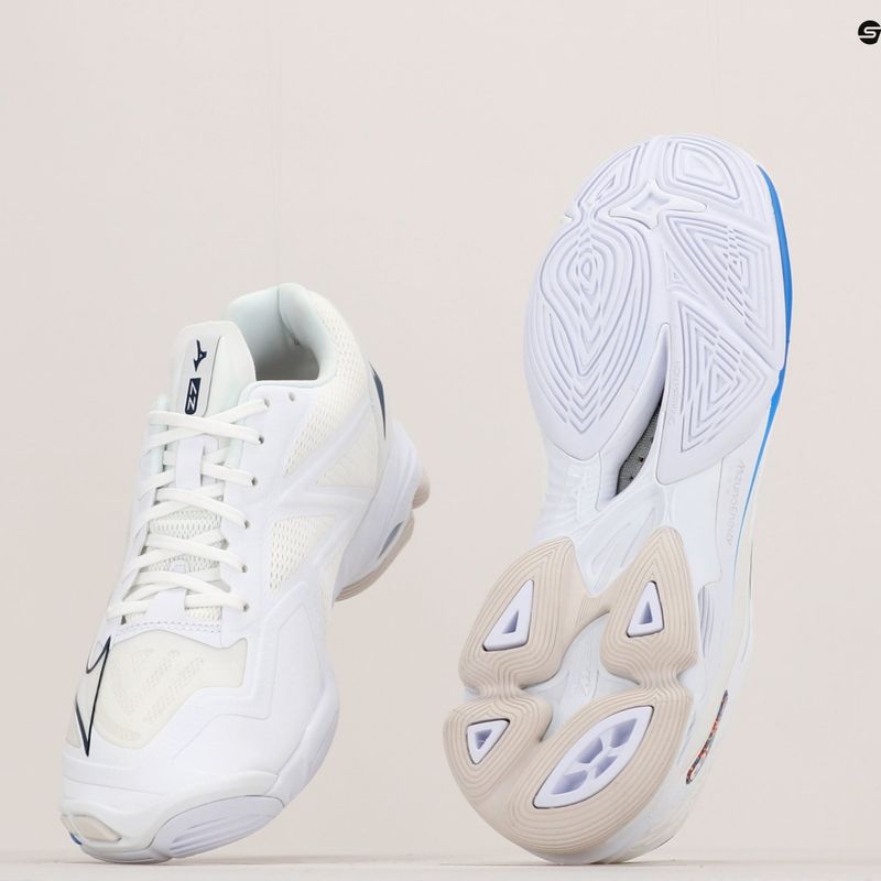 Scarpe da pallavolo da uomo Mizuno Wave Lightning Z7 non colorate bianco/ oceano chiaro/blu pace 12