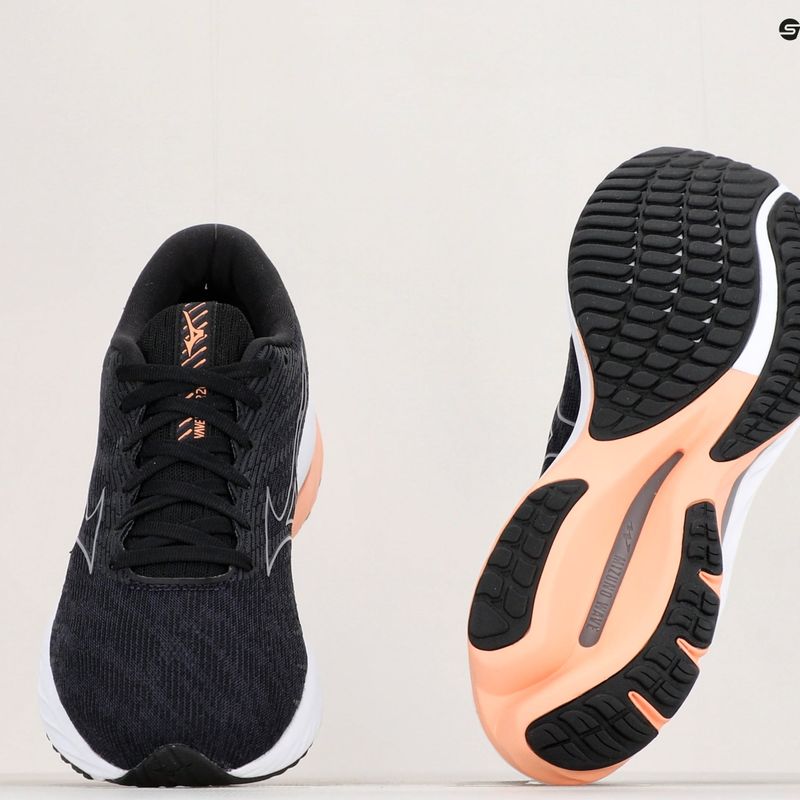 Scarpe da corsa da donna Mizuno Wave Rider 26 odyssey grigio/argento vivo/salmone 12
