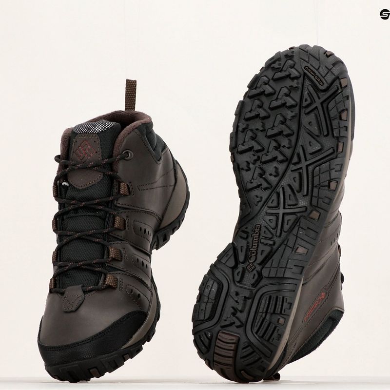 Columbia Woodburn II Chukka WP Omni-Heat, stivali da trekking da uomo cordovan/rosso granato 20