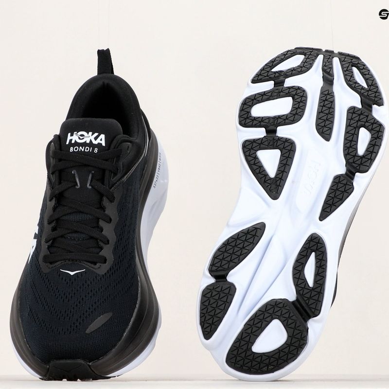 Scarpe da corsa da uomo HOKA Bondi 8 nero/bianco 12