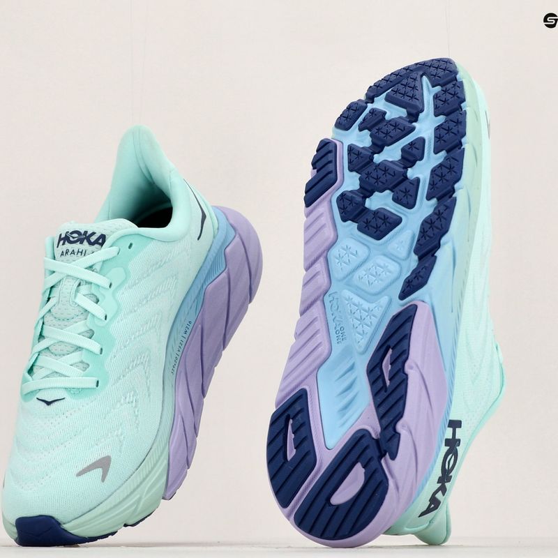 Scarpe da corsa da donna HOKA Arahi 6 oceano chiaro/nebbia lilla 21