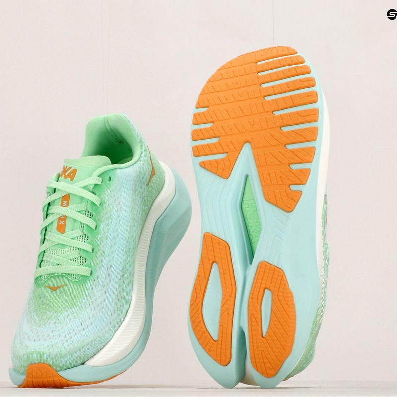 Scarpe da corsa da donna HOKA Mach X lime glow/sunlit ocean 21