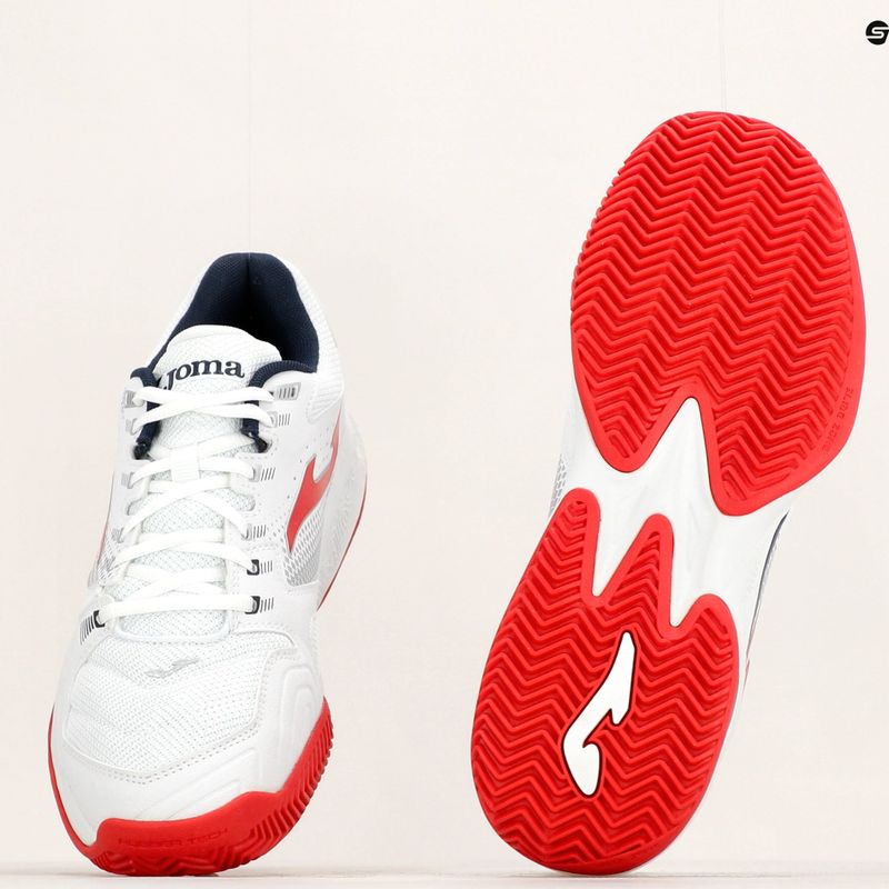 Scarpe da tennis da uomo Joma Master 1000 C bianco/rosso 12