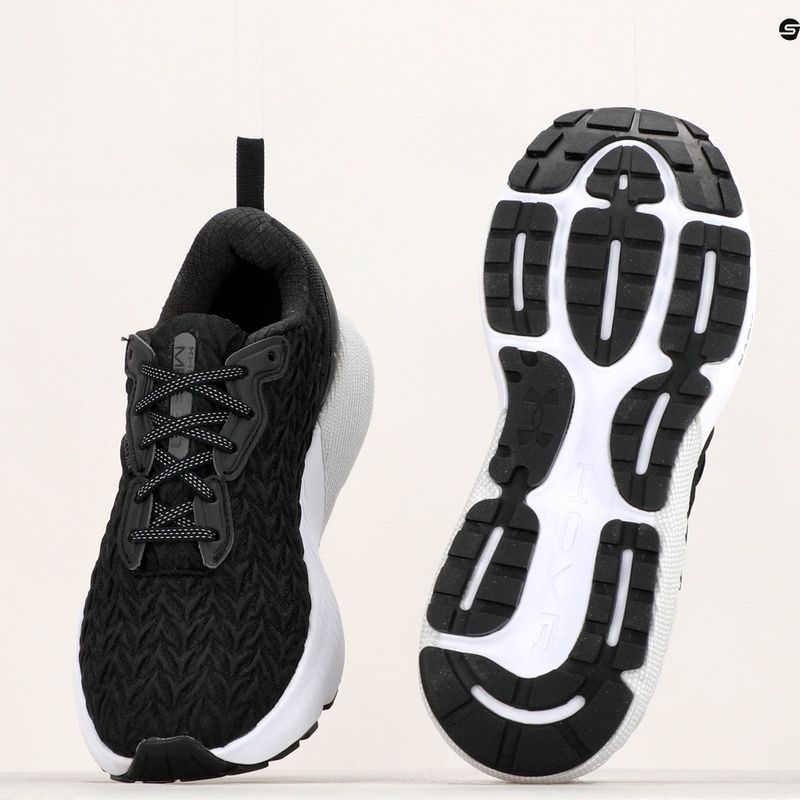 Scarpe da corsa Under Armour Hovr Mega 3 Clone nero/bianco/metallico gun metal da uomo 12