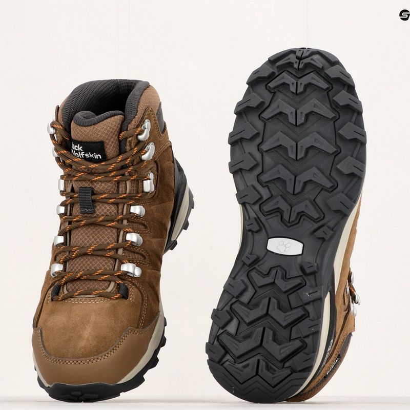 Jack Wolfskin stivali da trekking da donna Refugio Texapore Mid marrone/albicocca 17