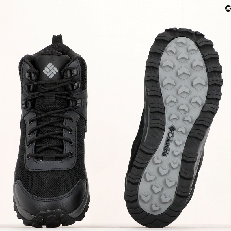Columbia Trailstorm Ascend Mid WP, stivali da trekking da uomo nero/grigio scuro 15