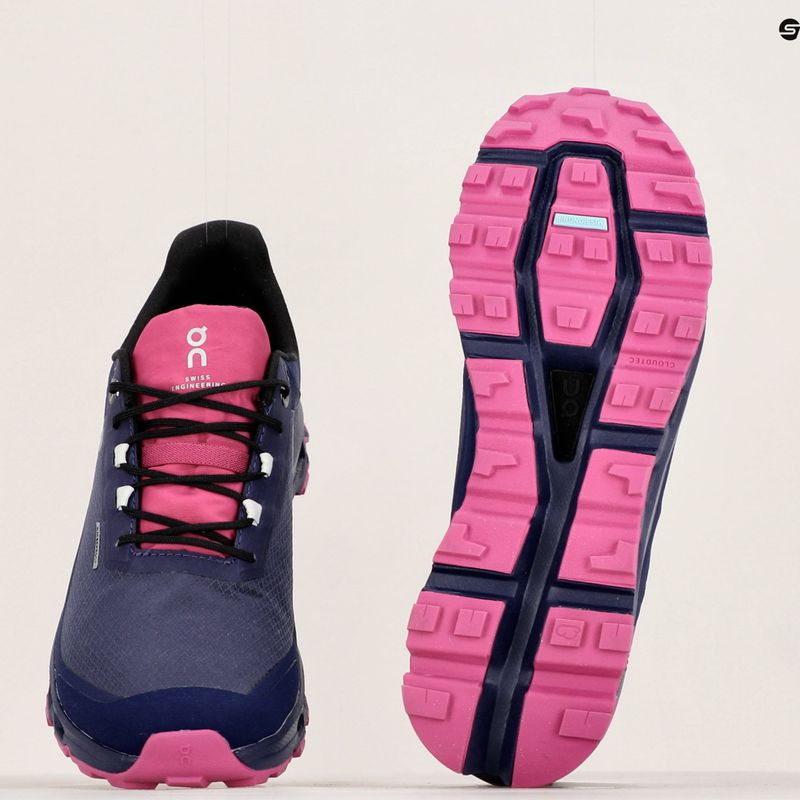 Donna On Running Cloudvista Scarpe da corsa impermeabili in selce/acai 13