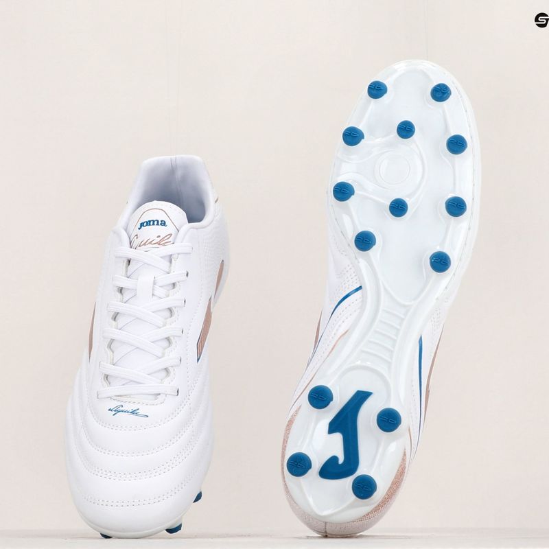 Scarpe da calcio Joma Aguila FG bianco/oro da uomo 17