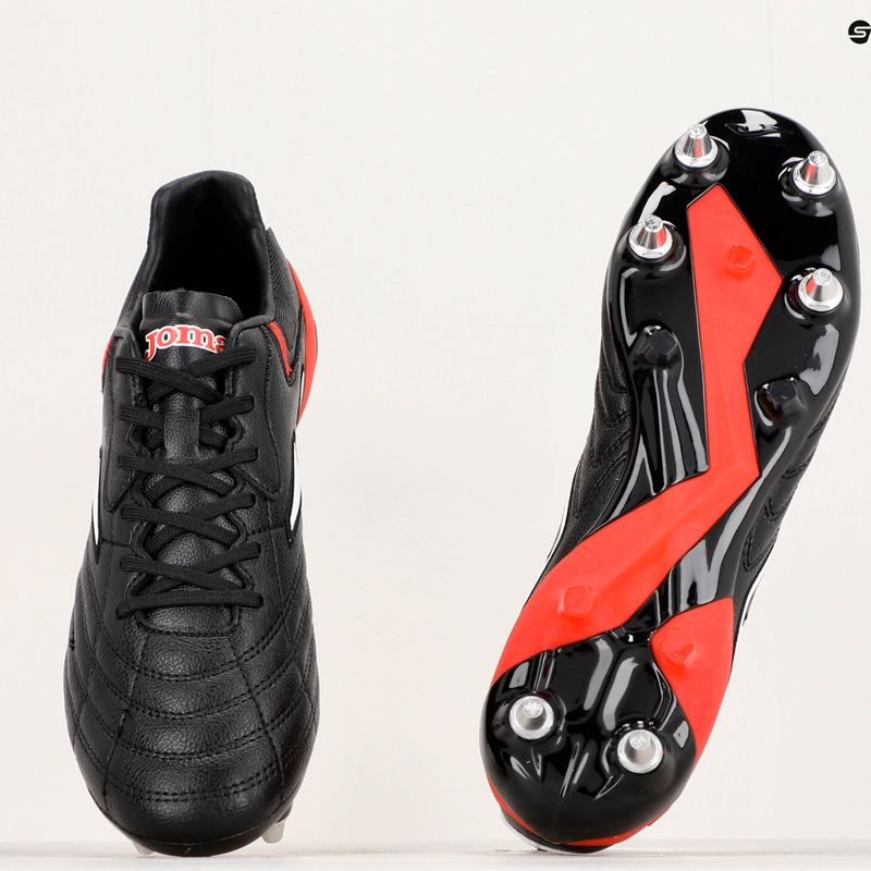 Scarpe da calcio Joma Aguila Cup SG da uomo, nero/rosso 14